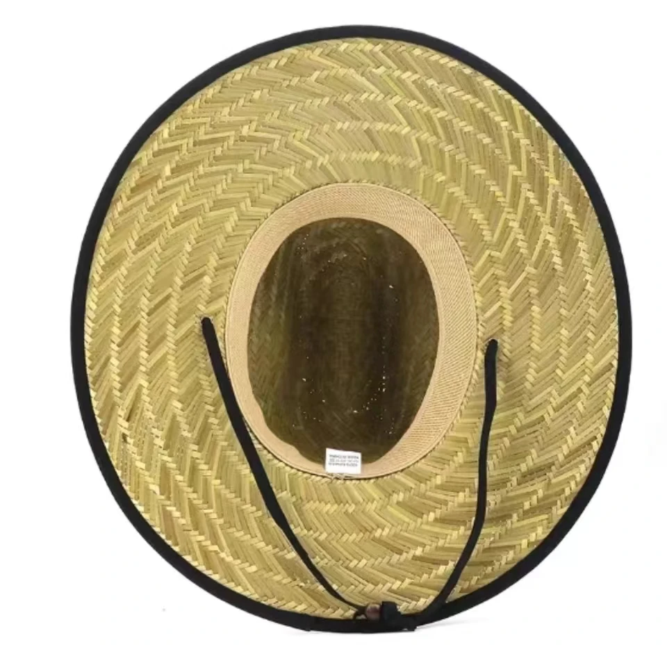 Classic Handwork Women Men Lifeguard Hat Straw Summer Beach Sun Hat Outdoor Summer Wide Brim Panama Straw Womens Summer Hat