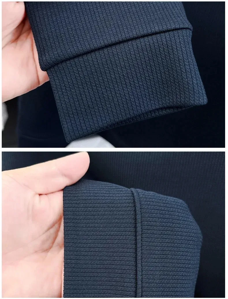 Hochwertiger gefälschter zweiteiliger Reverspullover für Herren, neue Mode, hautfreundlich, Komfort, Plüsch, warm, luxuriös, Trend, lässiger Pullover – Detail 17