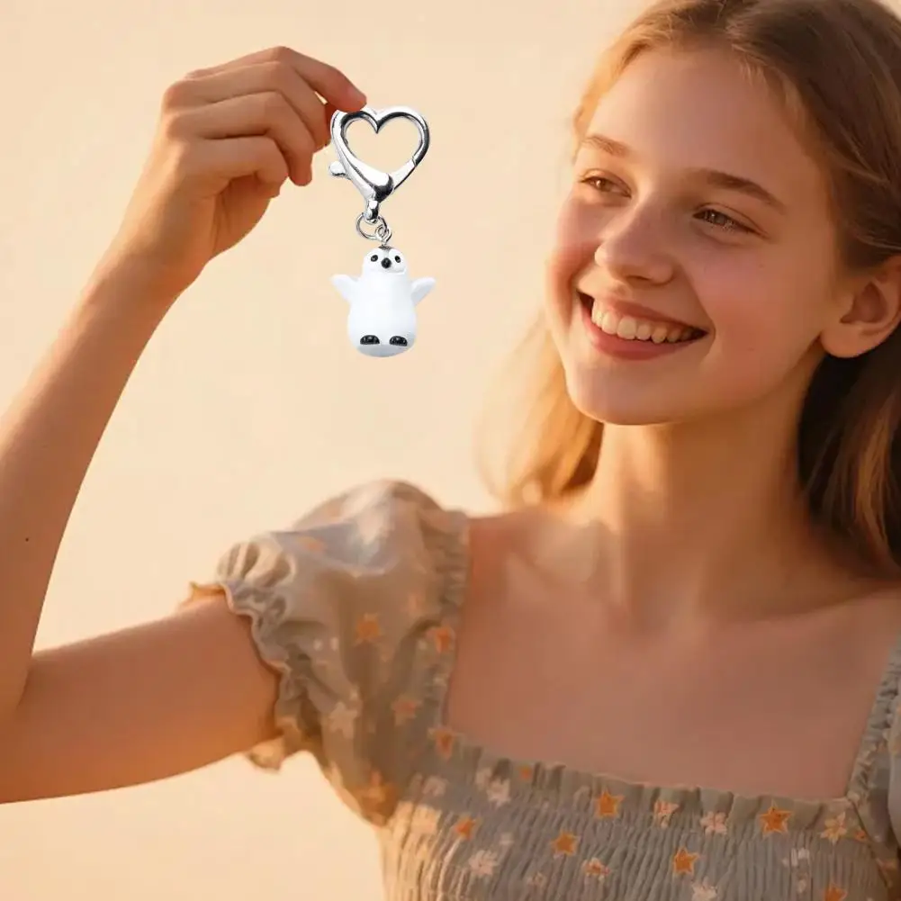 Fun Backpack Decorative Keychain, Penguin Charm Keychain, Heart Buckle Keyring Adds A Playful Touch To Your Bags And Keys view 2