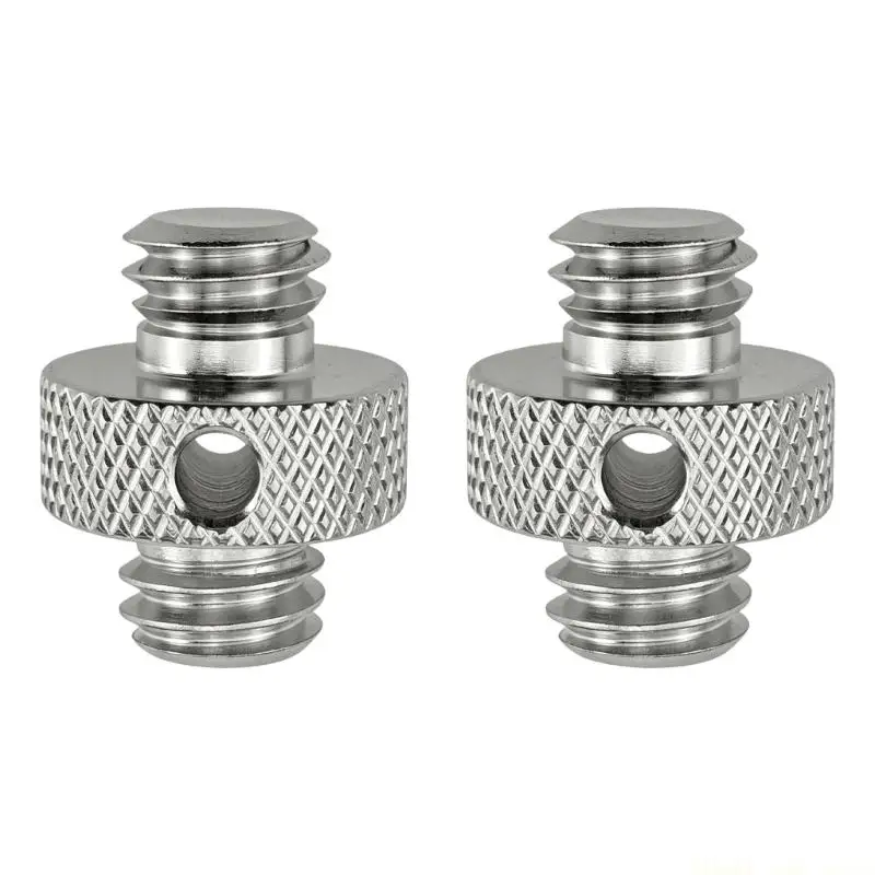 A2BE Camera Mount Hardware Tripod Thread Adapter Screw Set, 1/4 and 3/8 Fit, Metal 2 Pack for Support Heads, Plate Mounts, and