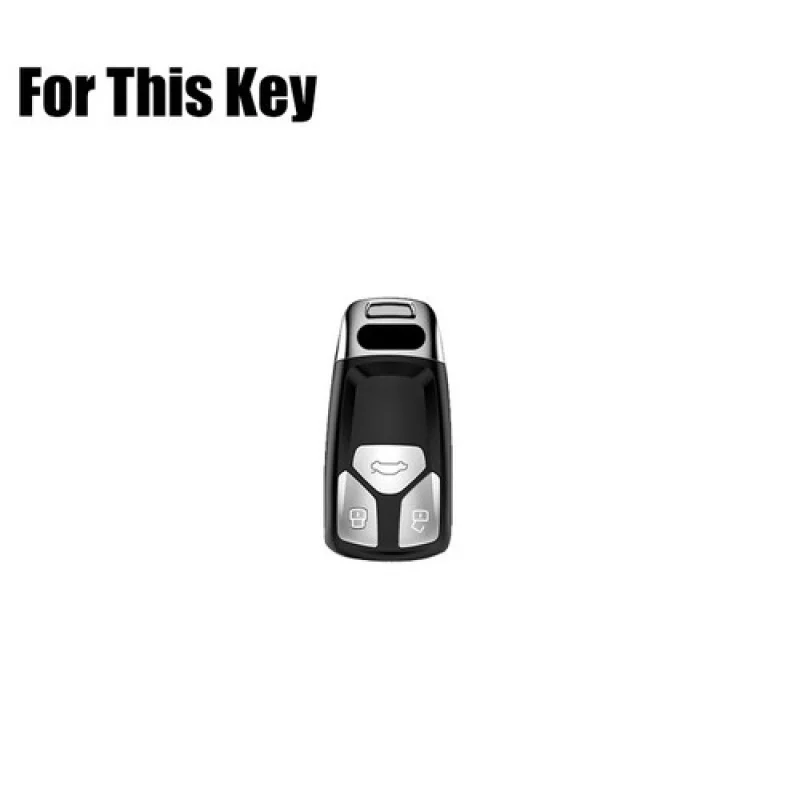 A + ألياف الكربون سيارة مفتاح فوب غطاء الحال بالنسبة لأودي Q7 TTS A4L A3 A4 S5 A6L QT Q5 B6 B7 #2