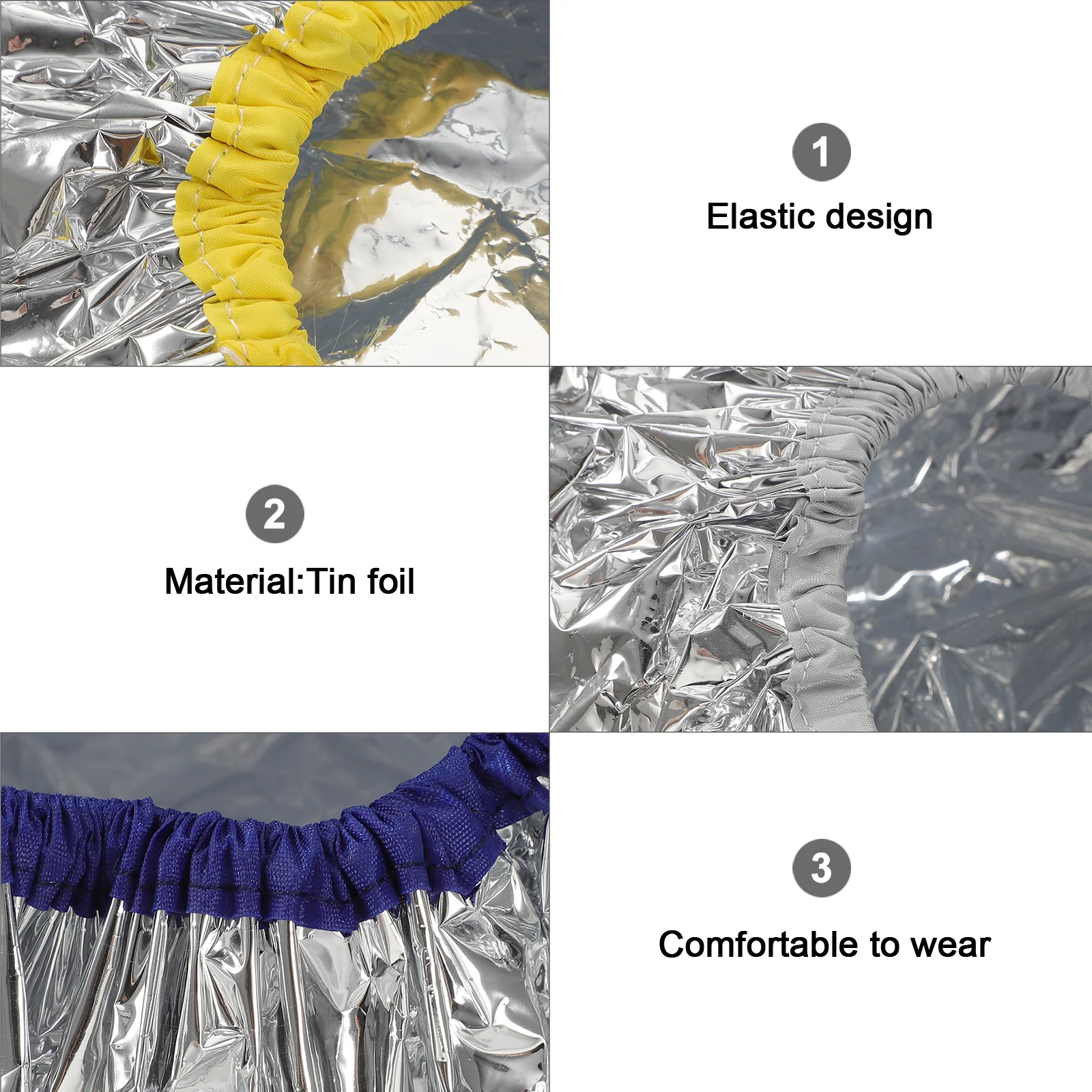 

3Pcs Conditioning Cap for Hair Treatment Elastic Tin Foil Hat Deep Conditioning Heat Cap Spa Room Use Tin Foil Hat