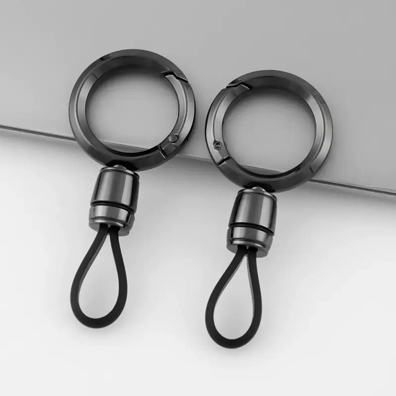 Auto-Schlüsselanhänger, Schlüsselanhänger, Schlüsselhalter, Riemen mit Metallring, minimalistisches Schlüsselanhänger-Zubehör für Autoschlüssel, Anti-Verlust-Schlüssel-Organizer – Detail 4