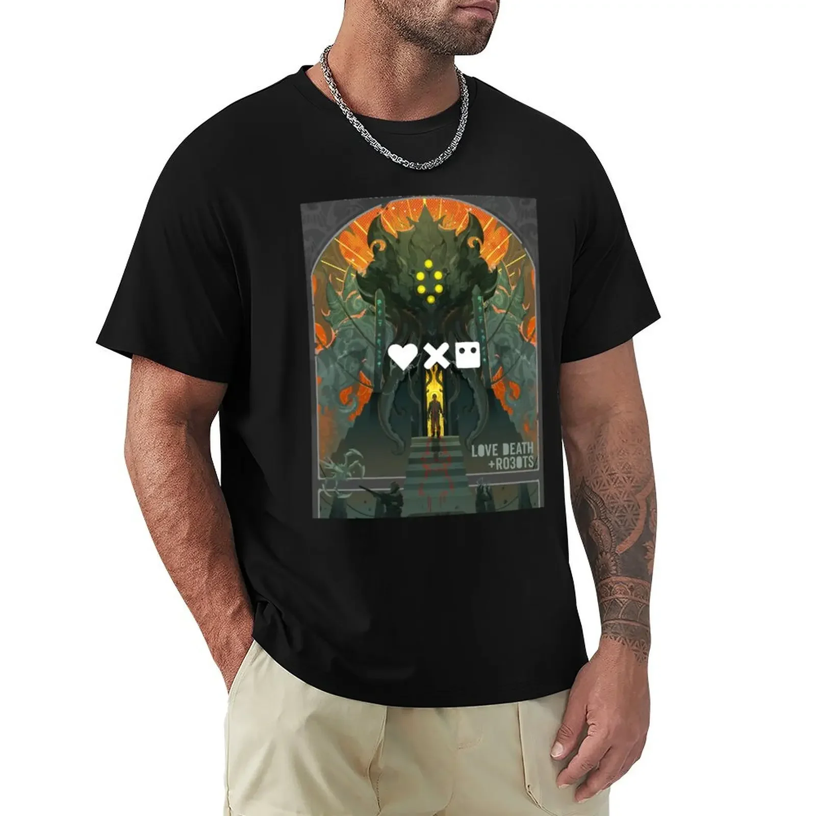 

Love death & robots T-shirt plus size tops customs design your own summer tops mens white t shirts