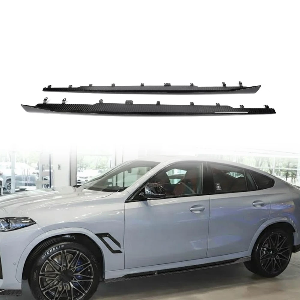 Dry Carbon Fiber Side Skirts for X6M F96 LCI 2023 2024 Factory Direct Manufacturing High Strength Aero Upgrade