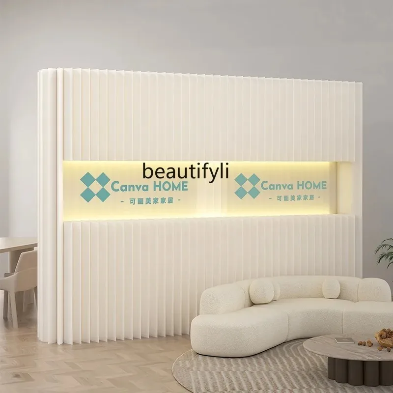 قسم الشاشة الورقية المنقولة وهمية الجدار شعار مخصص مكتب التقسيم مقسم المجلس 1 غرفة إلى 2 غرفة