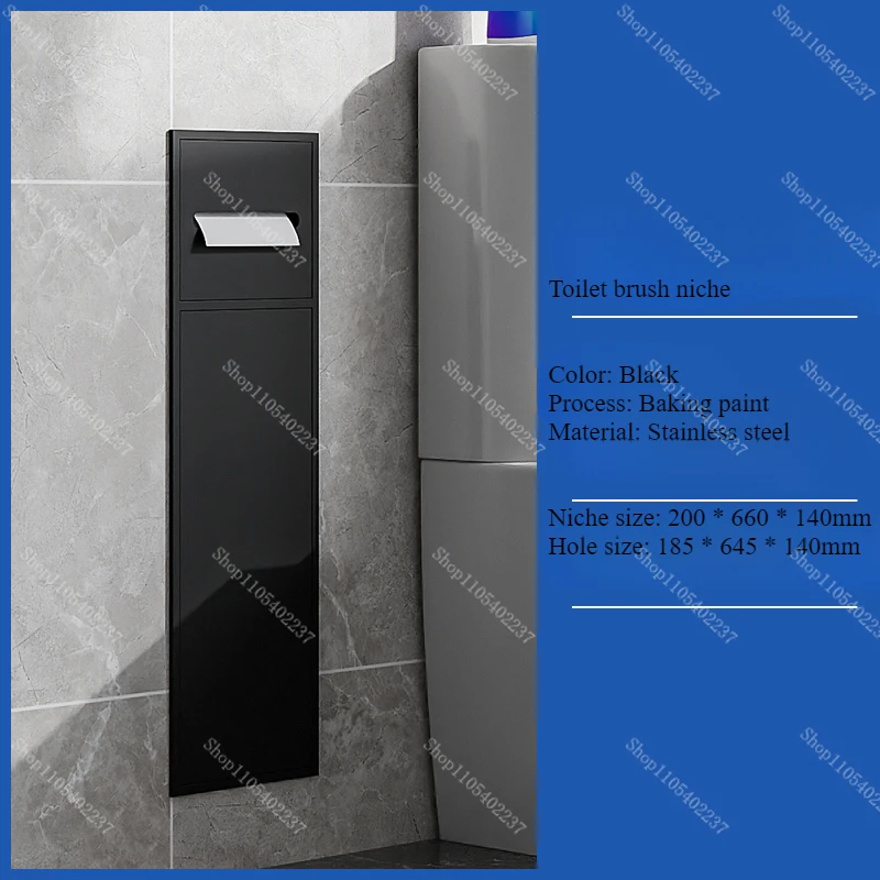 Stainless Steel Wall Mounted Niche Embedded Bathroom Shower Recessed Storage Box