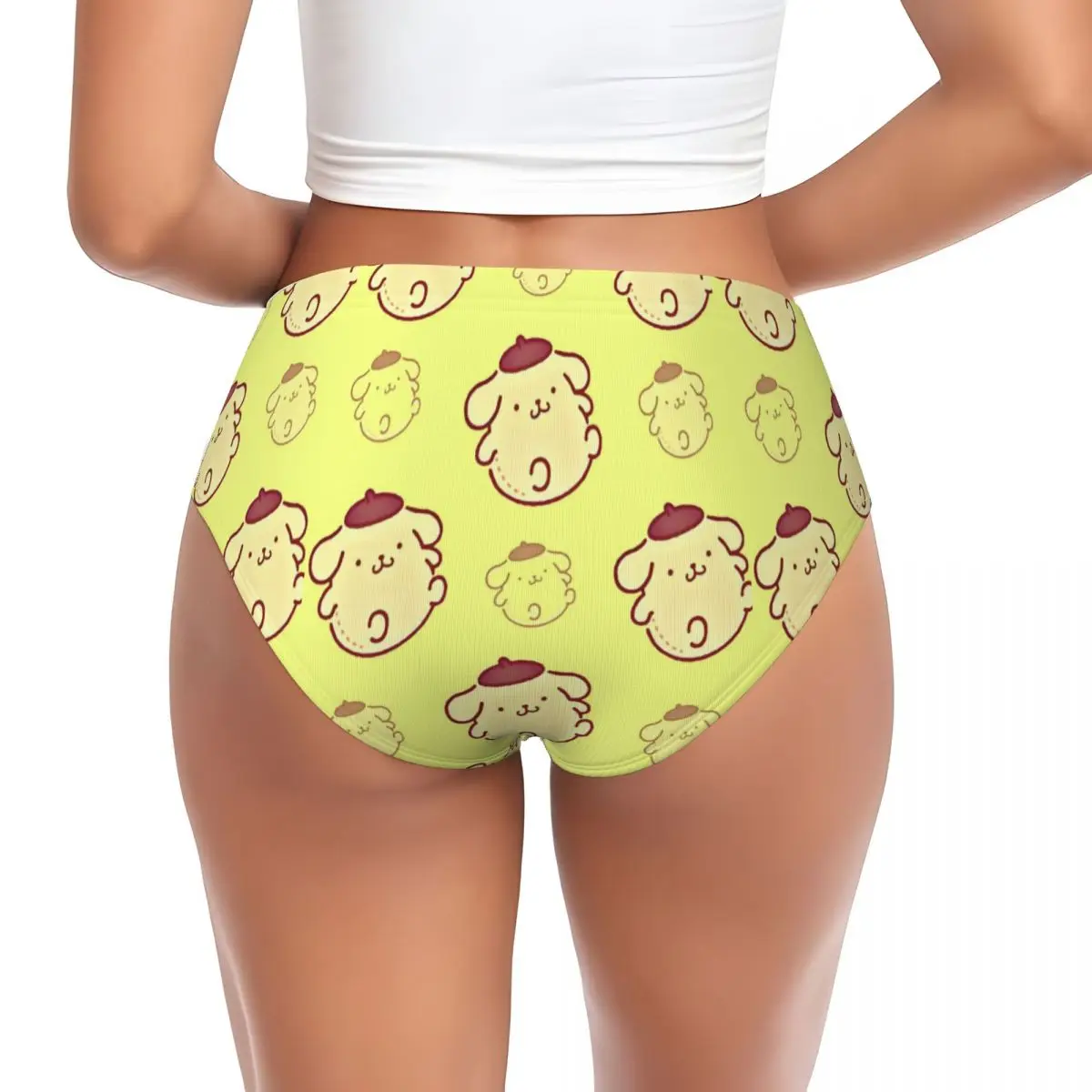 Custom Pom Pom Purin Lovely Animes Brief Panties Women Stretch Underwear