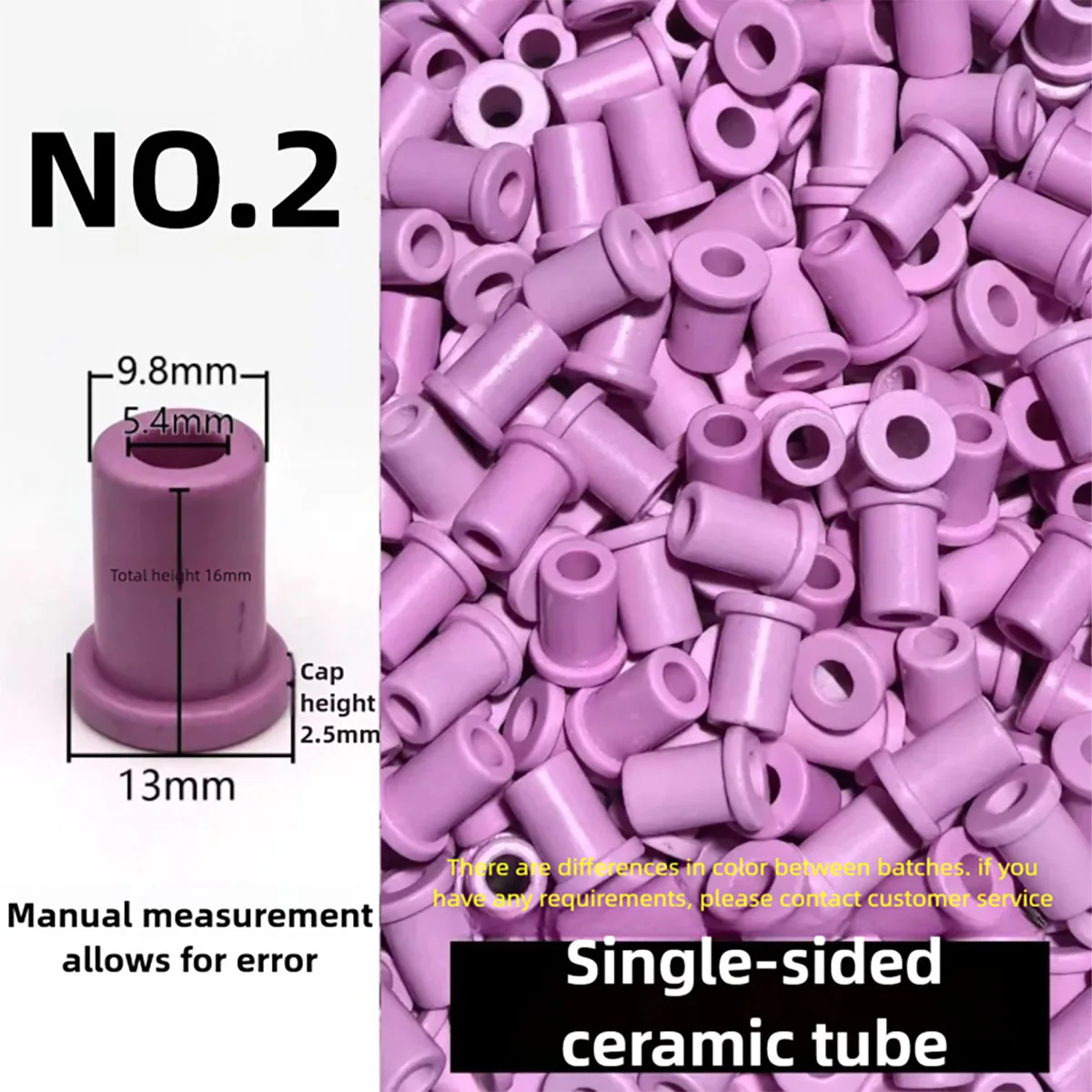 100pcs Textile Alumina Ceramic Eyelet Guide - Single Side Porcelain Tube for Yarn Thread Sewing Machine