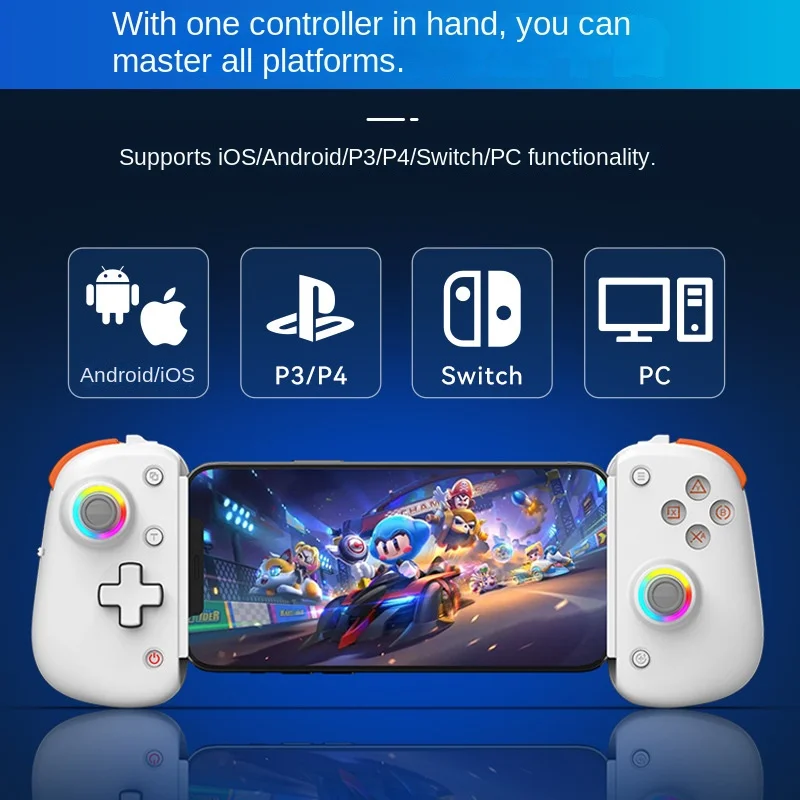Stretching Game Controller Dual Hall Motion Sensing Macro Programming Android IOS PC Streaming Controller SWITCH/PS4 New 2026