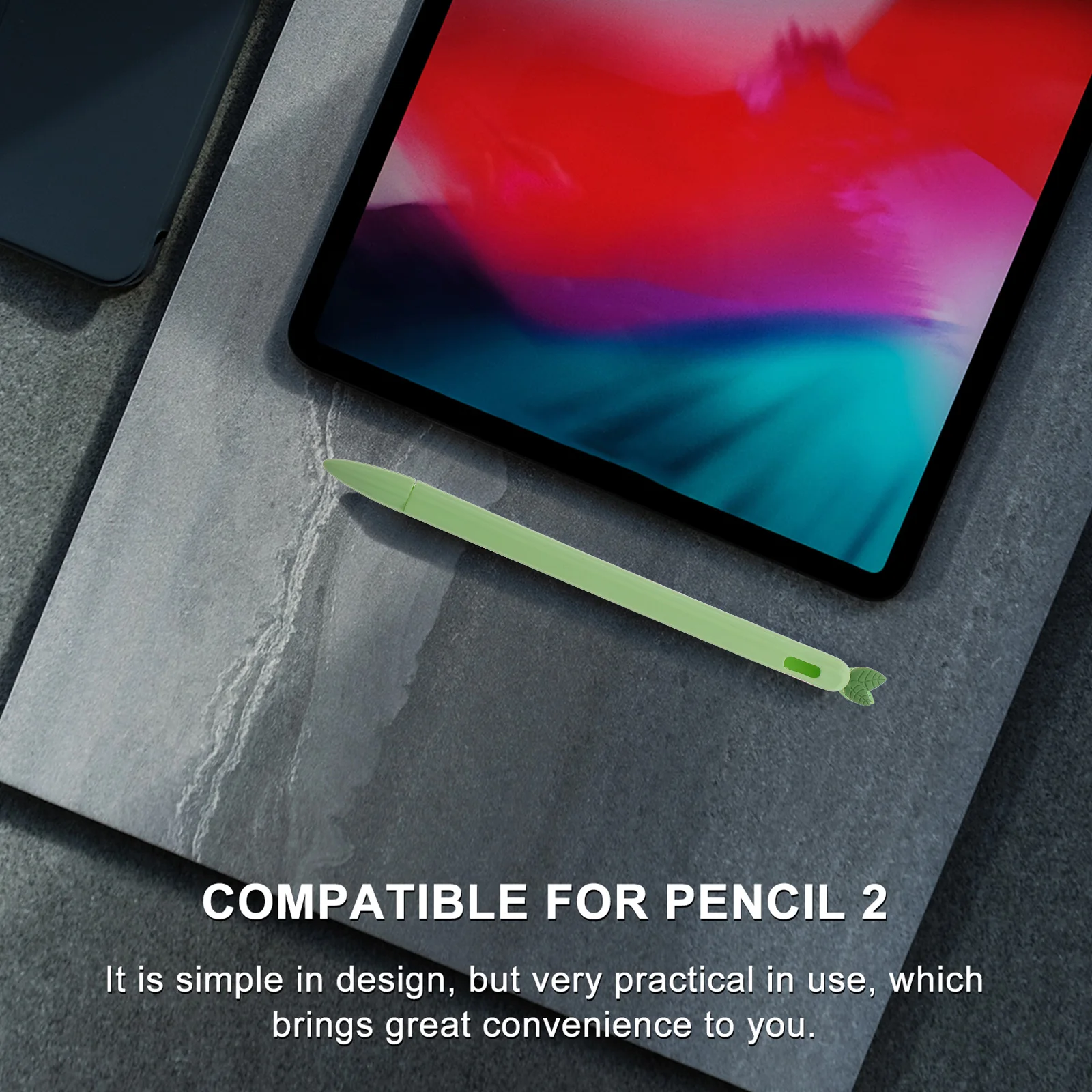 

Stylus 2nd Gen Sleeve Green Silica Gel Pen Holder Detachable Long Protective Silicone Case Anti Slip Writing Comfortable