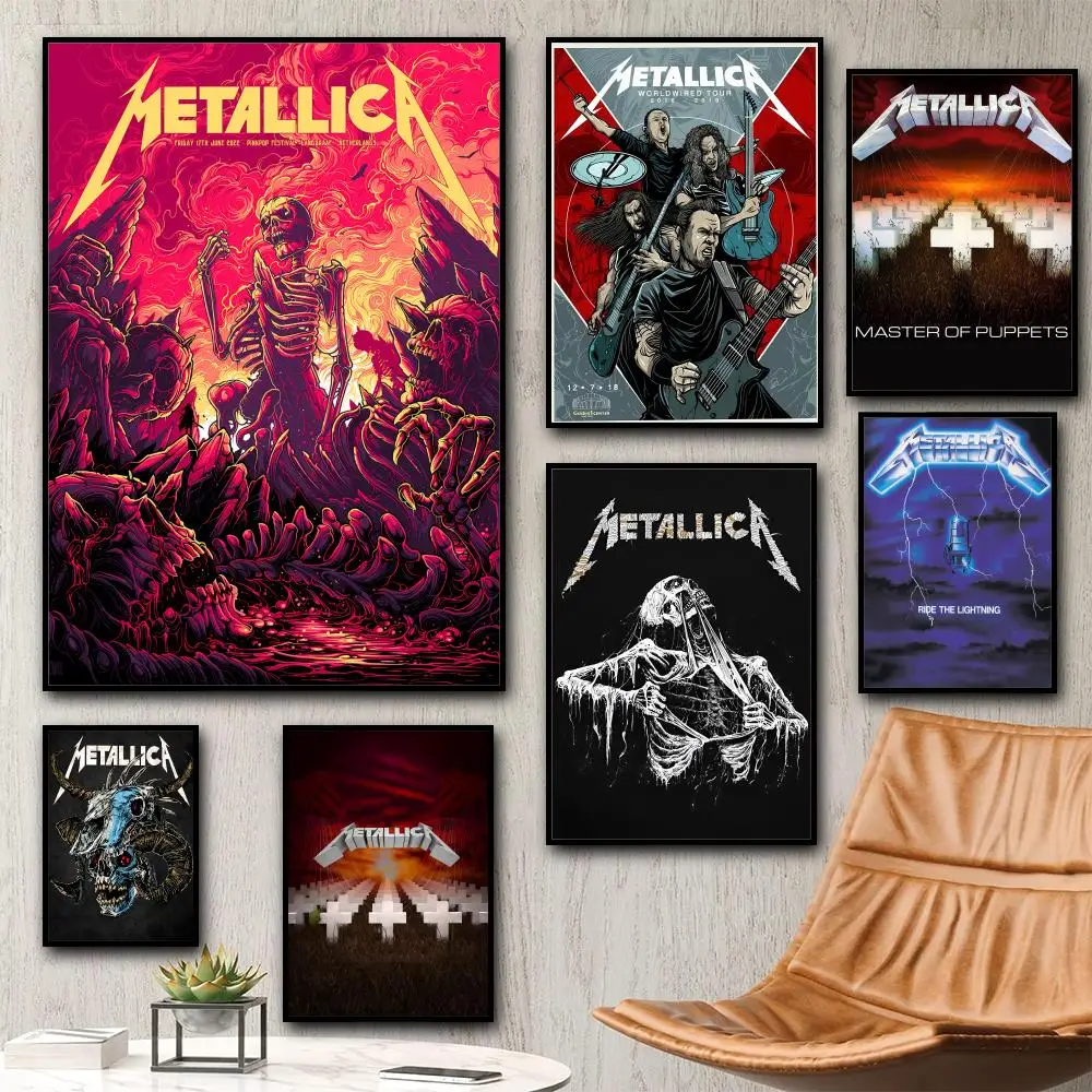 B And M-METALLICA – affiche sur toile HD pour peinture artistique, calligraphie, décoration esthétique pour salon, chambre à coucher, bar