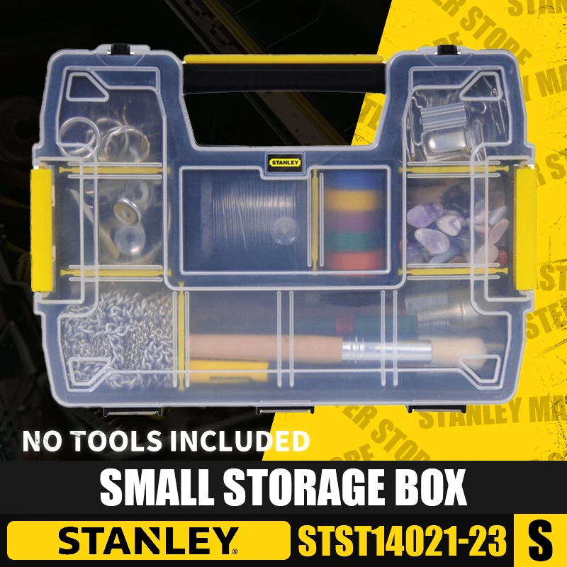 STANLEY STST14021-23/STST14022-23 Small Storage Box Small Plastic Storage Box Transparent Parts Box  Home Plastic Tool Box