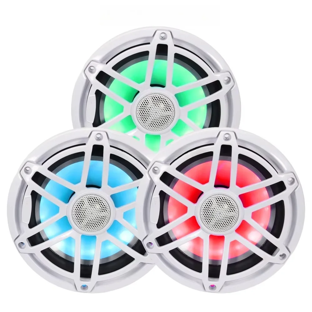 Marine Speaker 2 Way RGB Multicolor LED Lighted Marine Boat Speakers Sound Equipment Yacht Speaker Waterproof IP67