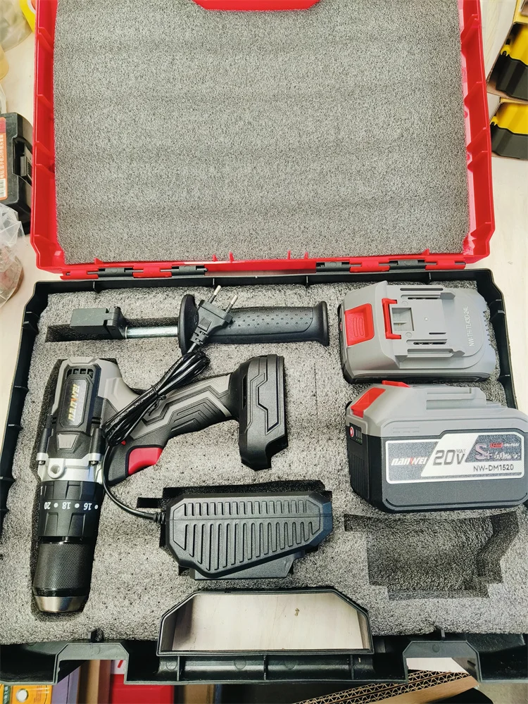 Brushless Electric Impact Drill Keyless OEM Customizable 120 N Max Torque Equipped Spring-loaded Brake 6.0AH High-Capacity