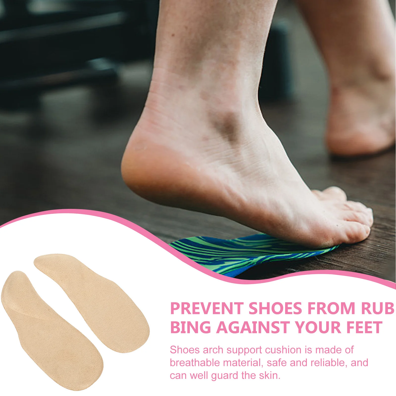 

1pcs 1 Pair High Heel Arch Support Pads Breathable Shock Absorption Insoles Foot Pain Relief Shoe Inserts High Arch Heel Grips