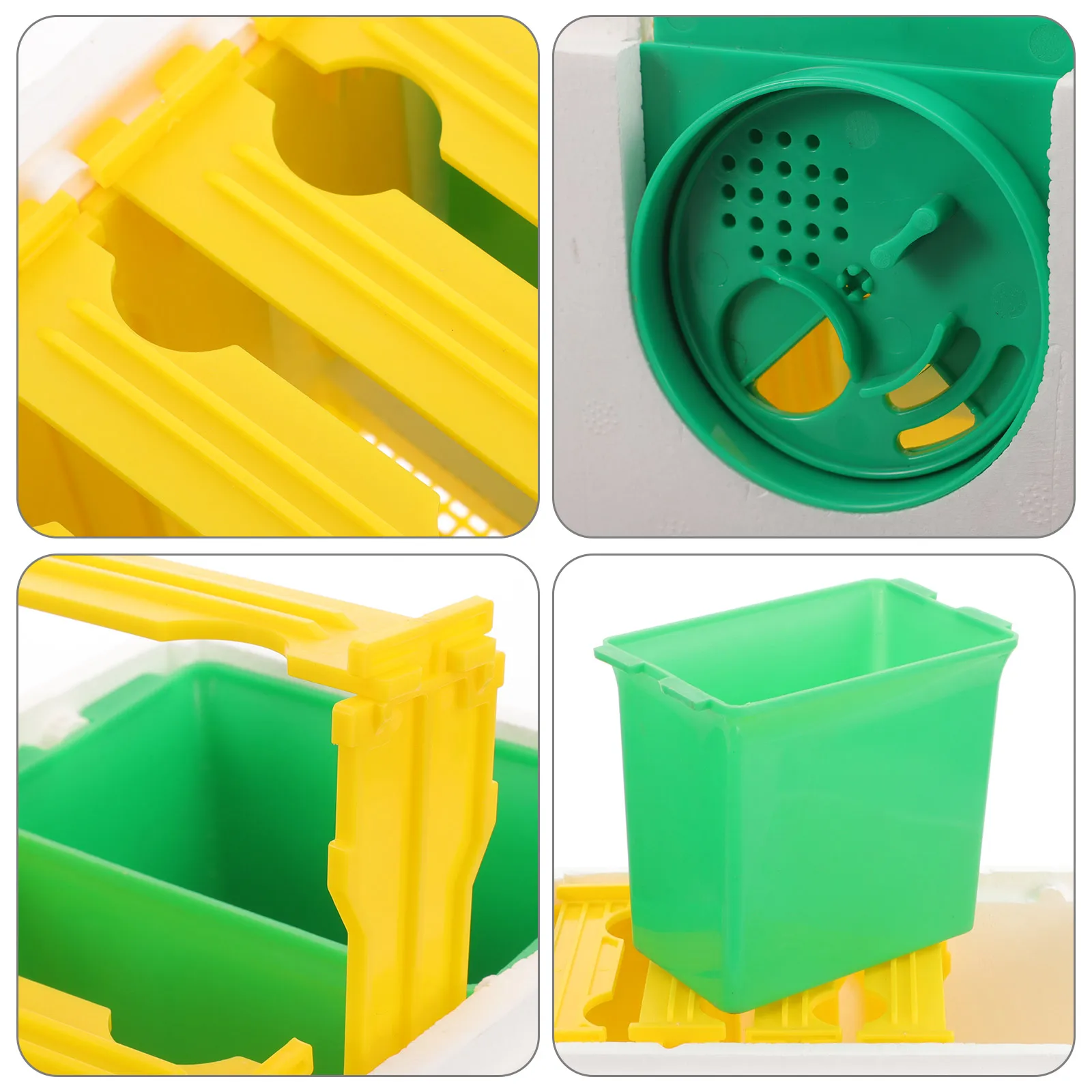

Bee Breeding Box 4-Frame Pollination Hive Compact Beekeeping Tool Frame Holder Natural Honeycomb Building Gardening Balcony