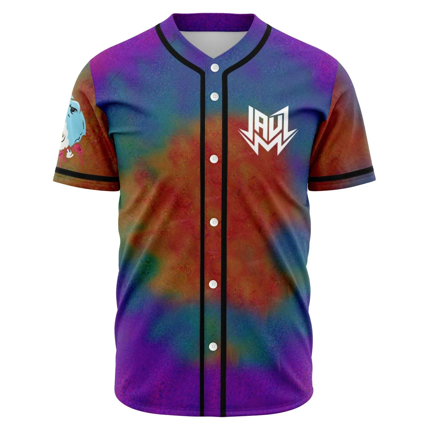 JAUZ Merch rave to the grave Baseball Jersey Men/Women Casual Streetwear Thin button Baseball uniform Oil Slick Baseball Jersey