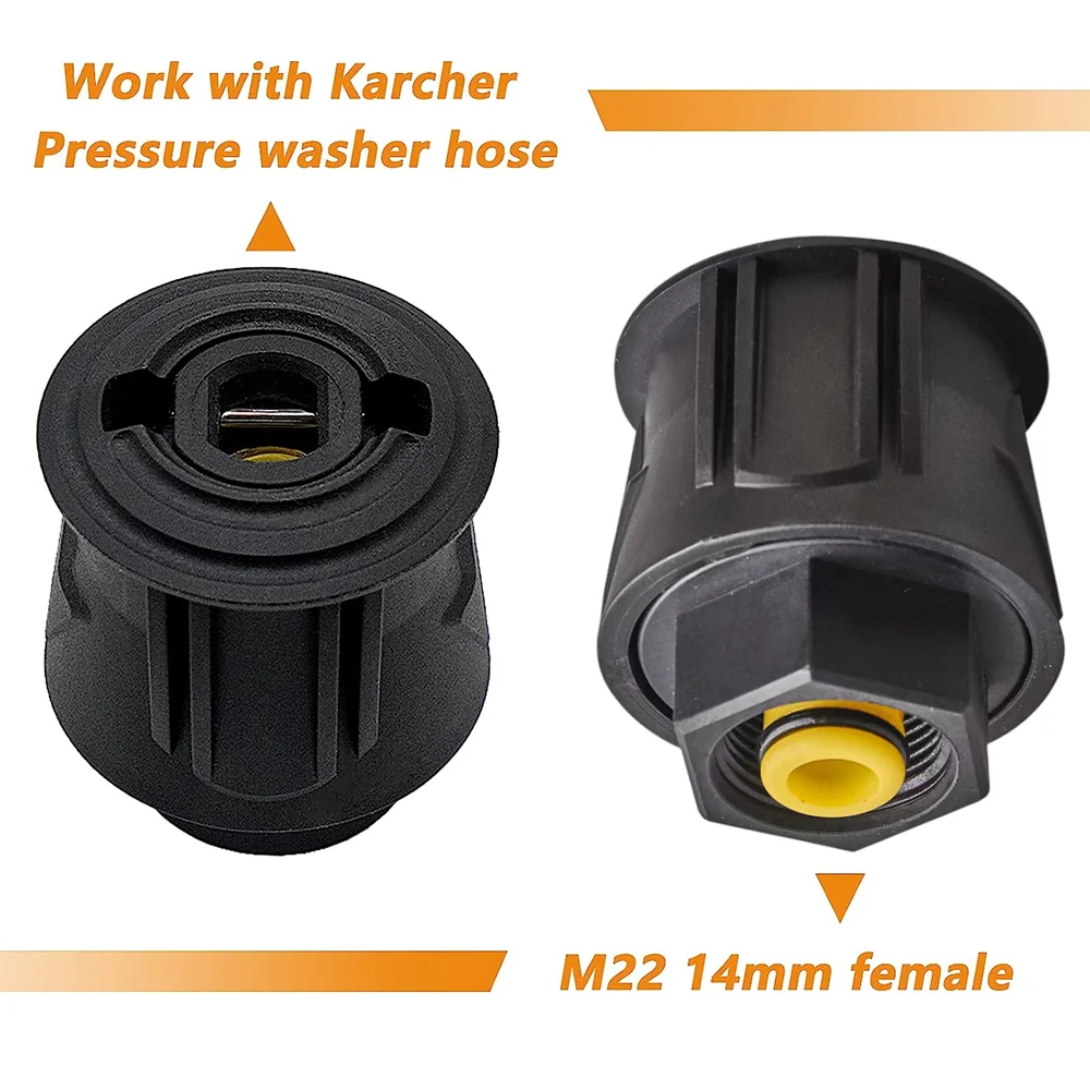 High Pressure Quick-Fitting for Gun and Power Washer,Hose Connector Adapters Only Compatible K2 K3 K4 K5 K6 K7 Series Hose, to M