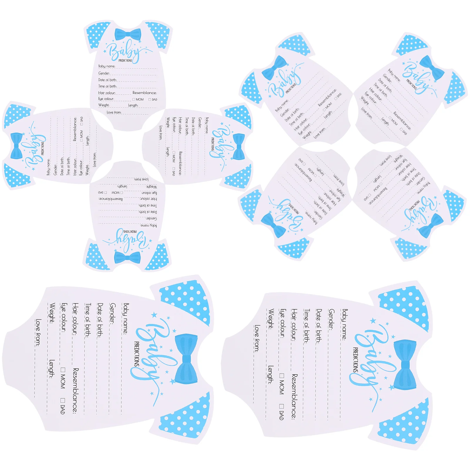 

10 Pcs Gender Reveal Cards Creative Design Baby Shower Party Decorations Unique Game Ideas Safe Materials Fun Interactive Boy