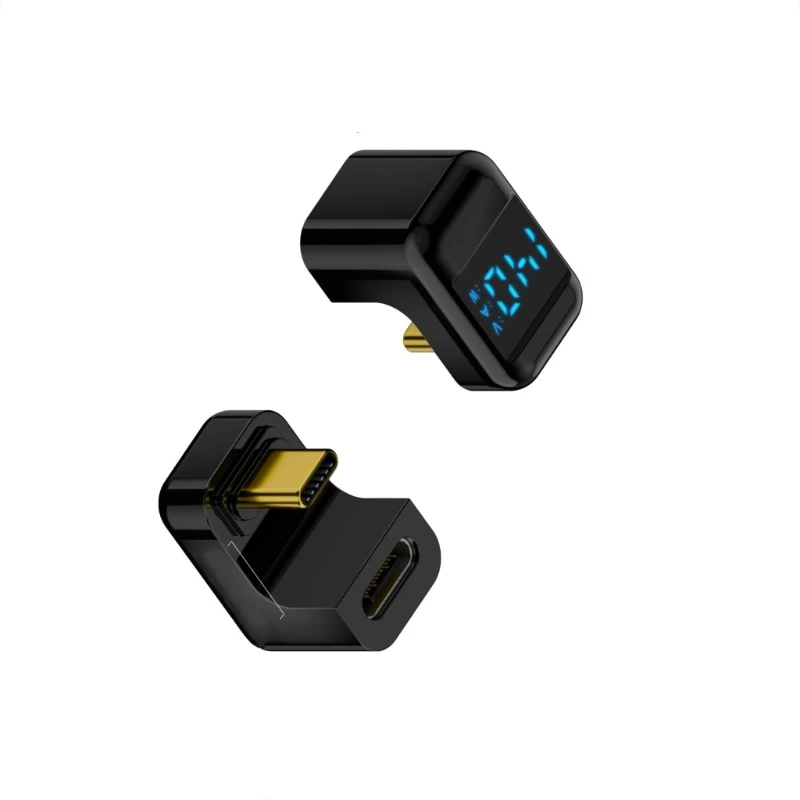 Q1W2 Flexibilidade 180 Graus Tipo C Adaptador Digital Power Display para Uso Pesado