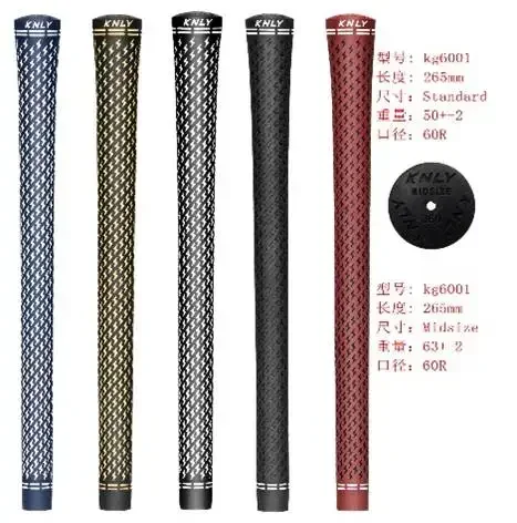 KNLY Golf Grips, All Weather Performance Rubber Grip Club, Anti Slip, Standard and Midsize,13/lot,360 Lightning Pattern