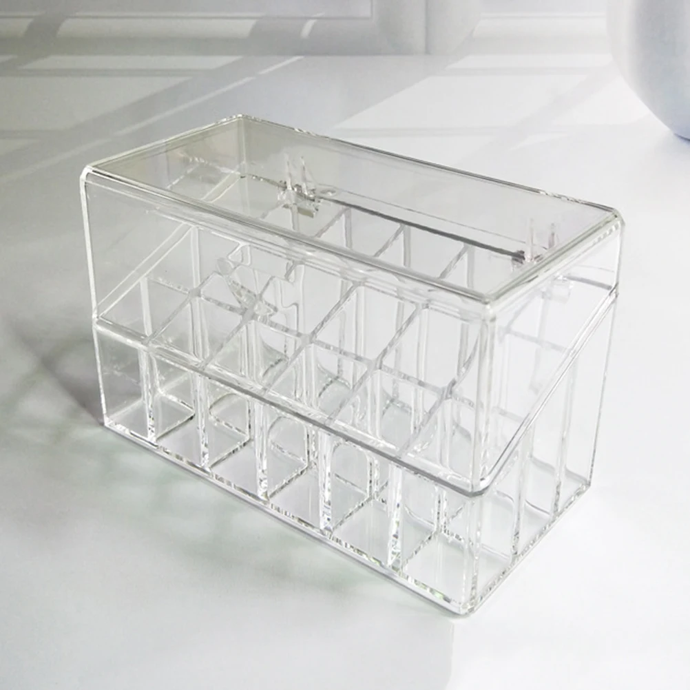 

Lipstick Box Organizer Clear Plastic Makeup Jewelry Storage Box Jewelry Holder Display Case With Lid