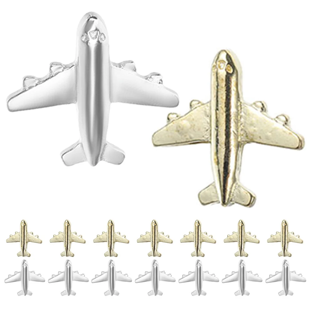 24 قطعة دبابيس دفع الطائرة المعدنية الإبهام اللوازم المكتبية الزخرفية للخرائط صور السفر التقويم عرض الجدار الديكور #3