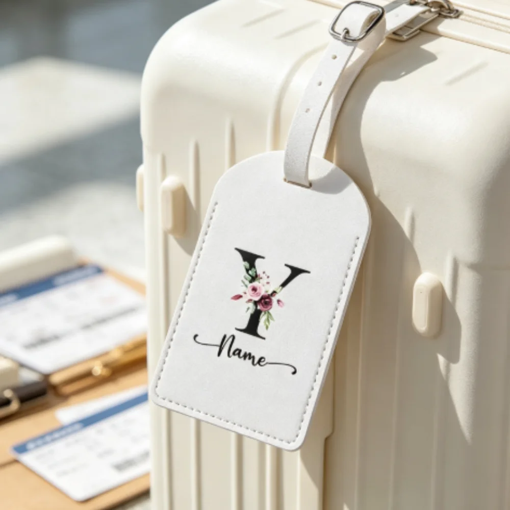 26 Letters Customized Name Luggage Tag, Personalized Durable Creative Suitcase ID Travel Accessory Gifts for Family Members