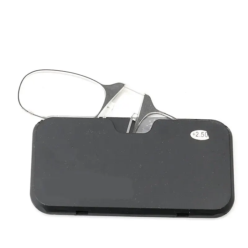 Fashion Nose Clip Reading Glasses Ultra Light and Convenient Mobile Phone Presbyopic Eyeglasses Retro Style HD Reading Glasses image 2