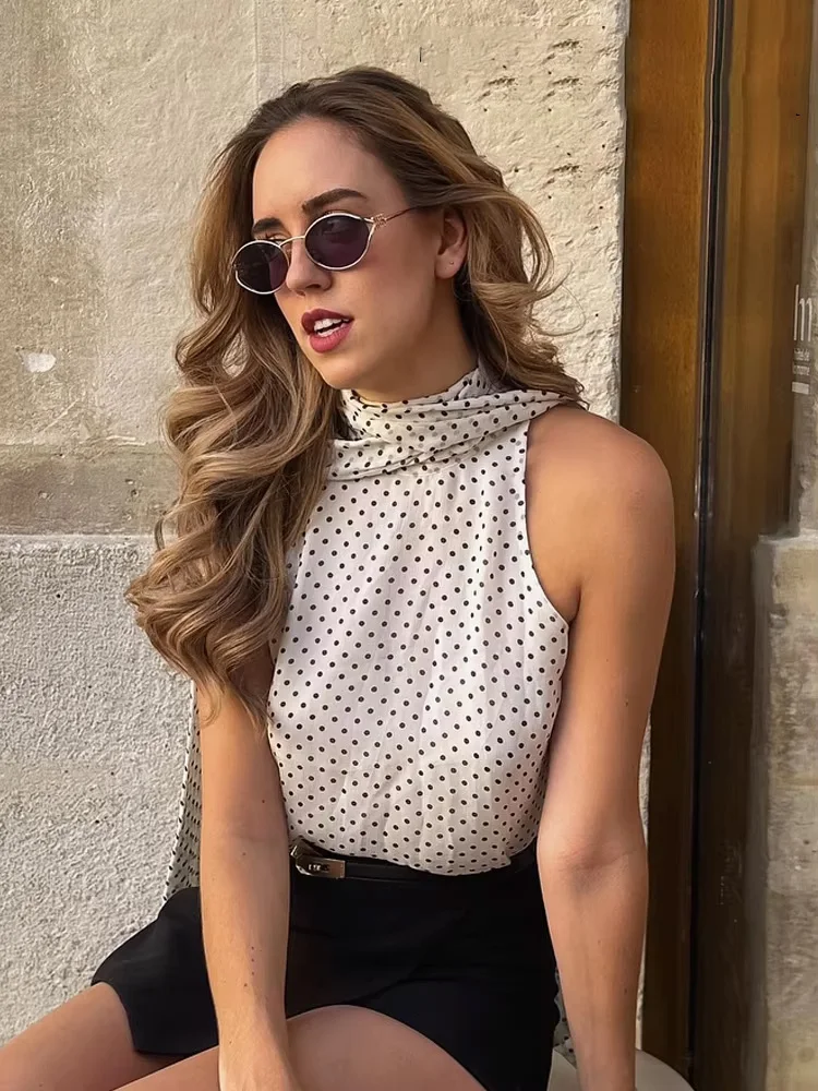 여성용 여름 신축성 있는 스플라이스 ​ ​ 홀터넥 칼라 드레스 여성 우아한 하이웨이스트 슬림 백리스 롱 민소매 드레스