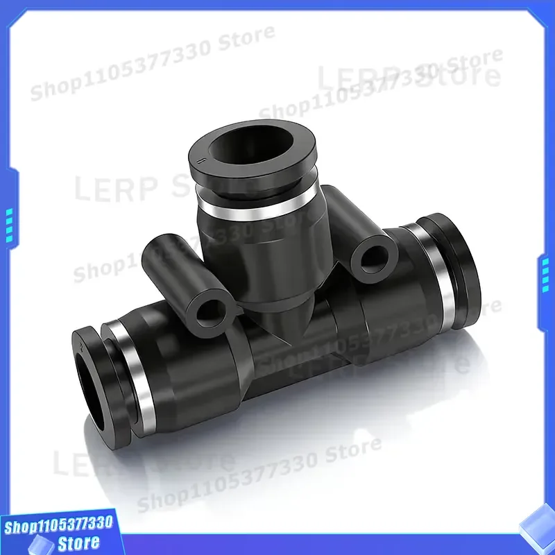 Straight Pneumatic Quick Connector PU PE PV PZ 04 06 08 10 Air Fitting Tee Joint Pipe Coupler for Industrial Automation Tools