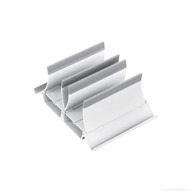 D5BB 2-Slot Vertical Laptop Tablet Stand Mount Space Saving Storage for Laptop Tablet Heat Dissipation Storage