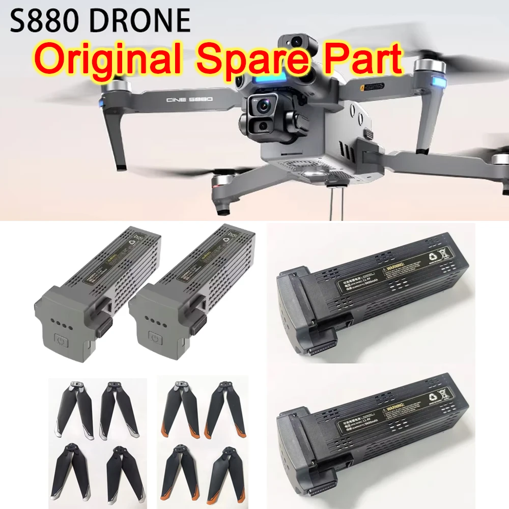 S880 Drone Spare Part S880 Propeller Folding Blade / 11.4V 9800MAH Battery Fit for 911S AE60 GPS Drone