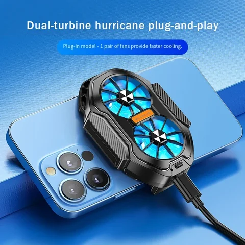 2025 New FS01 Dual - Fan Mobile Phone Cooler, Cools Down In 10 Seconds + Wireless Battery Life,  Relieves Heat  For Your Phone
