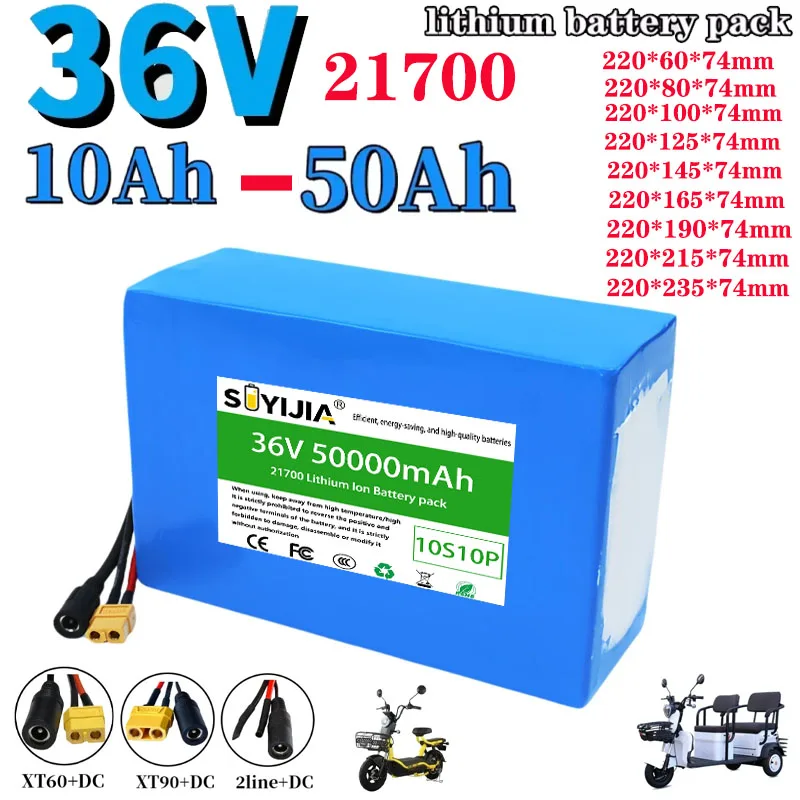 

21700 36V 20Ah 25Ah 30Ah 35Ah 40Ah 45Ah 50Ah Toute Nouvelle Batterie Au Lithium Avec BMS 1500W Pour42V E-scooter Li-ion Batterie