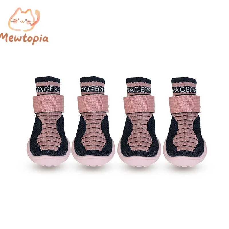 Breathable Knitted Teddy Corgi Dog Shoes Lightweight And Not Stuffy Feet Small And Medium-Sized Dogs Non-Slip Outdoor Shoes