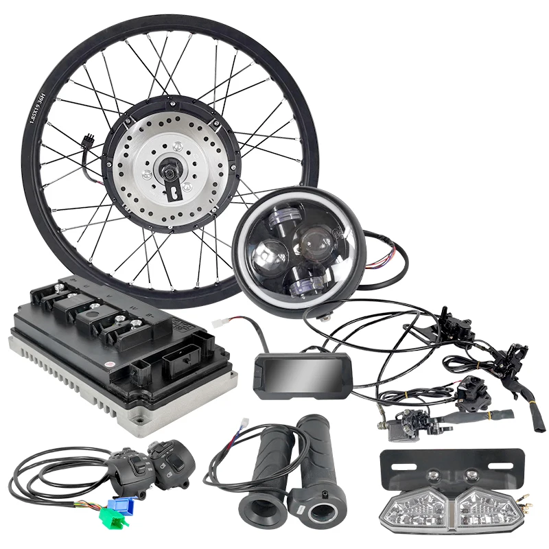 

72V 6000W QS Hub Motor With 100A Motor Kit For Motorcycle 19 Inch Electric Motorcycle Kit