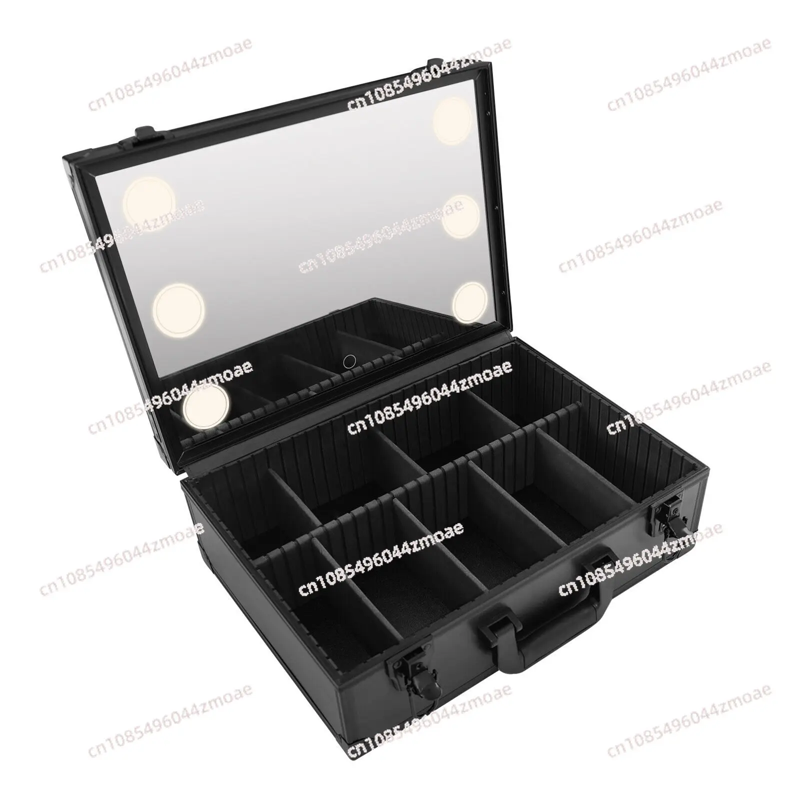 

Makeup Train Case w/ LED Light & Mirror Jewelry Storage Box Cosmetic Organizer Cosmetic Organizer Storage Kit