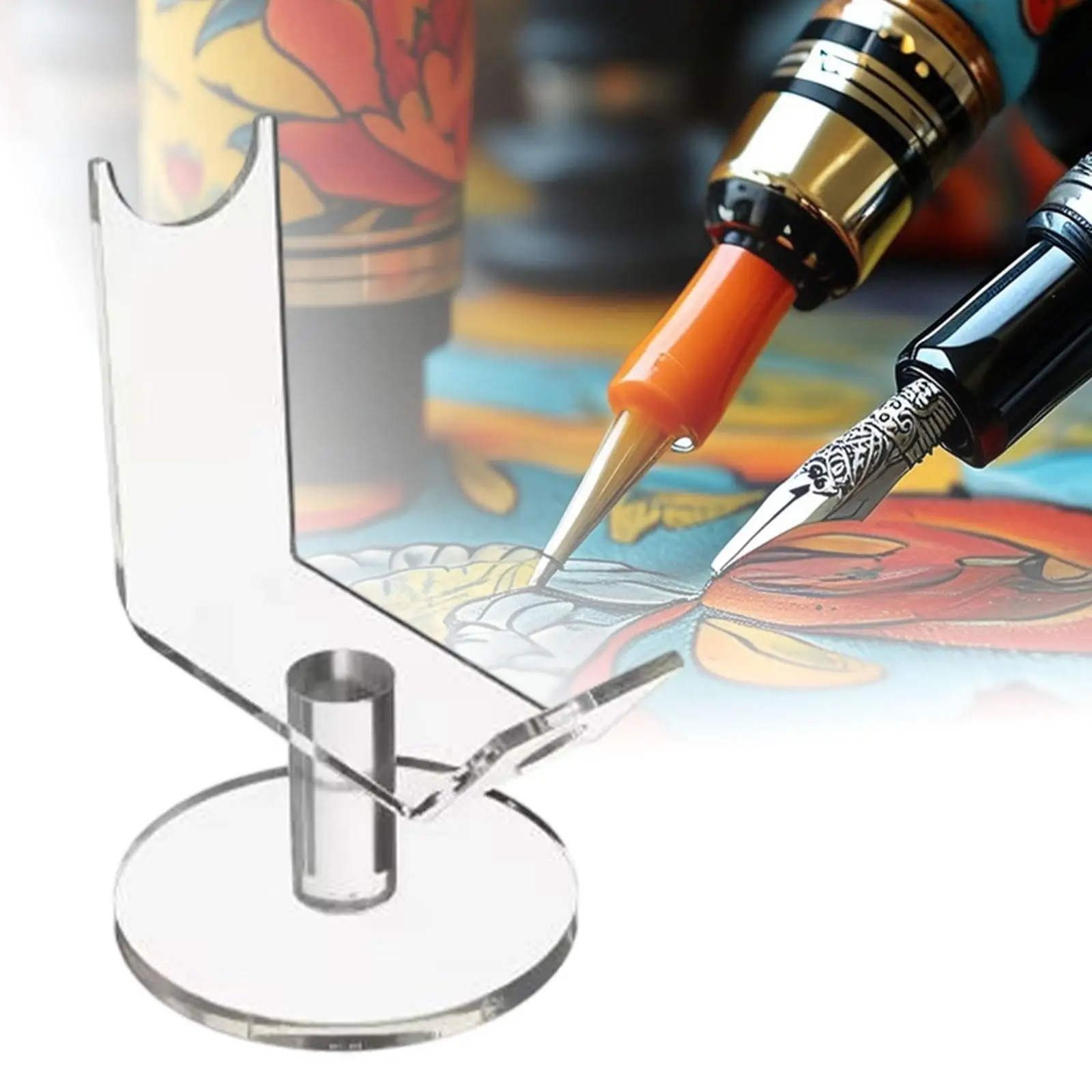 

Держатель для ручки для татуировки, подставка для лотка, рамка, аксессуары для татуировки, прозрачная подставка для отдыха, акриловая ручка для татуировки, дисплей, стойка для тату-машины