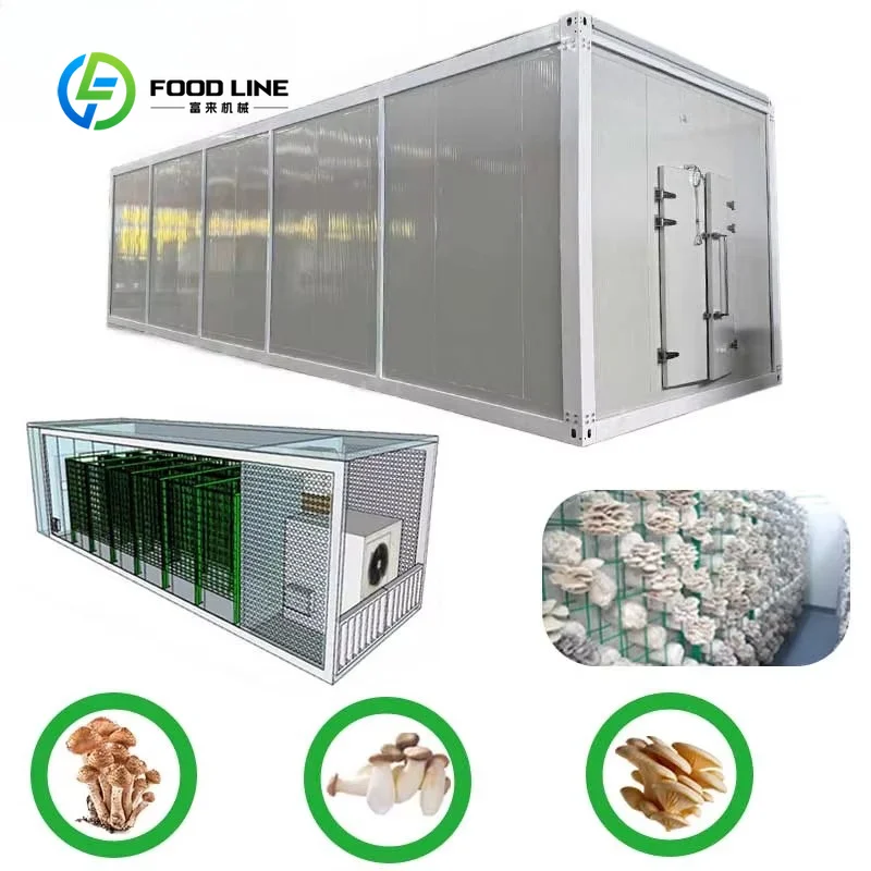 CUSTOMIZED Mushroom Farming Equipment Automatic Smart Fruiting Chamber Steel Vertical Farm Grow System Agricultural Greenhouse