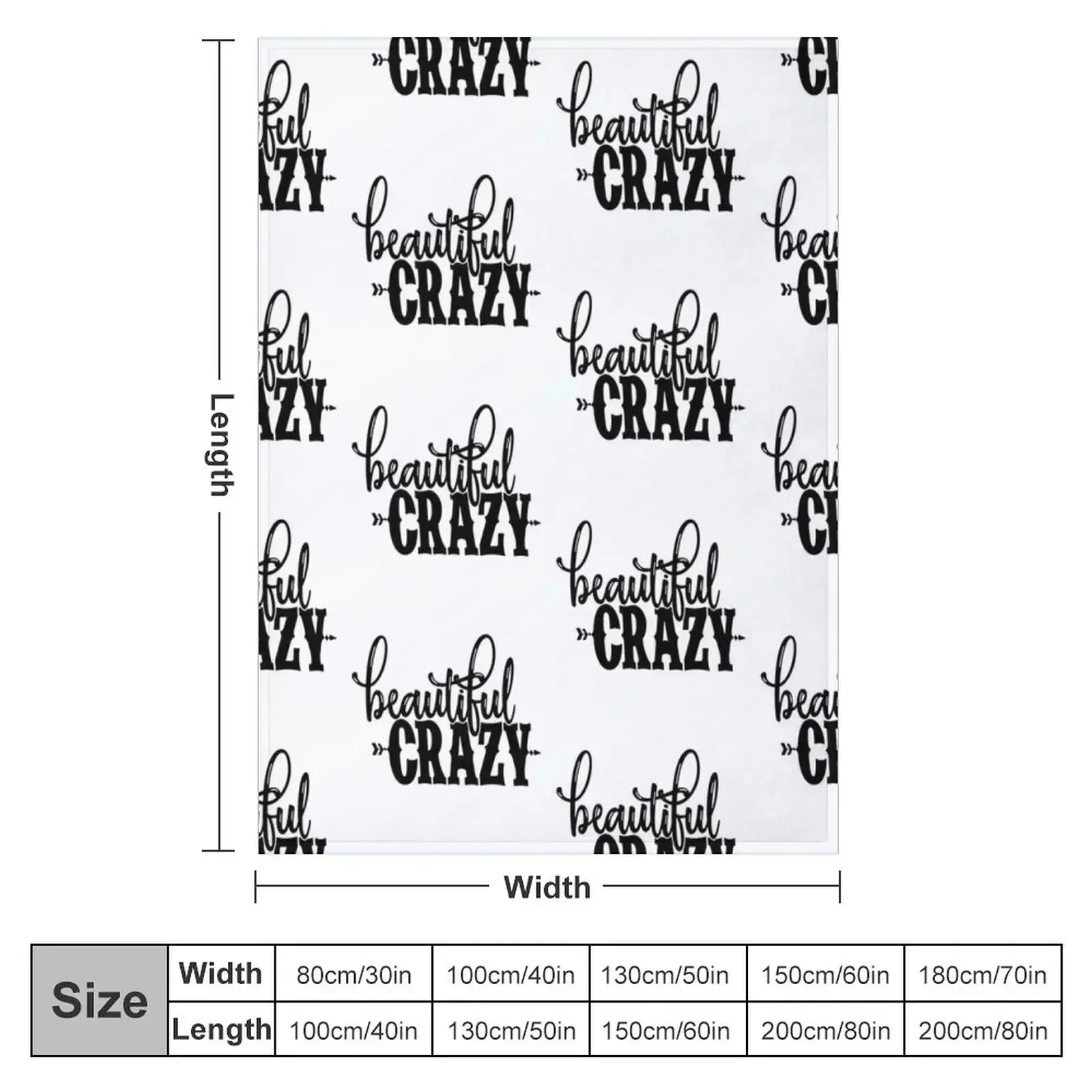 Beautiful Crazy Throw Blanket couch cozy soft plush fuzzy picnic outdoor blanket