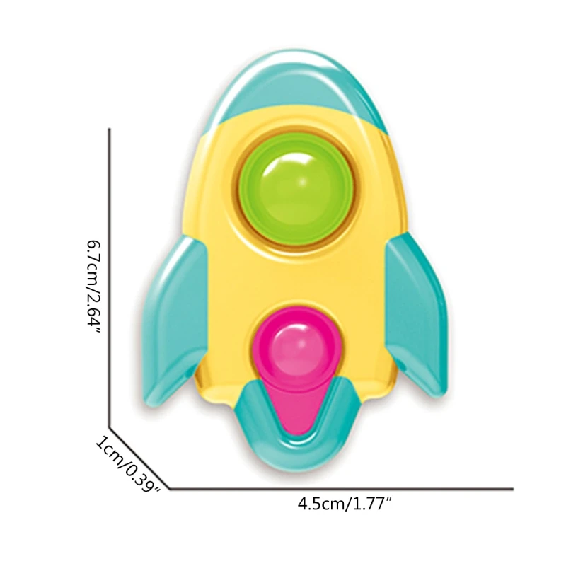 Push Bubble Popper Kleurrijke Mini Rocket Vent Toy Nieuwigheid Cadeau voor kinderen Vroeg onderwijs Angstbord voor