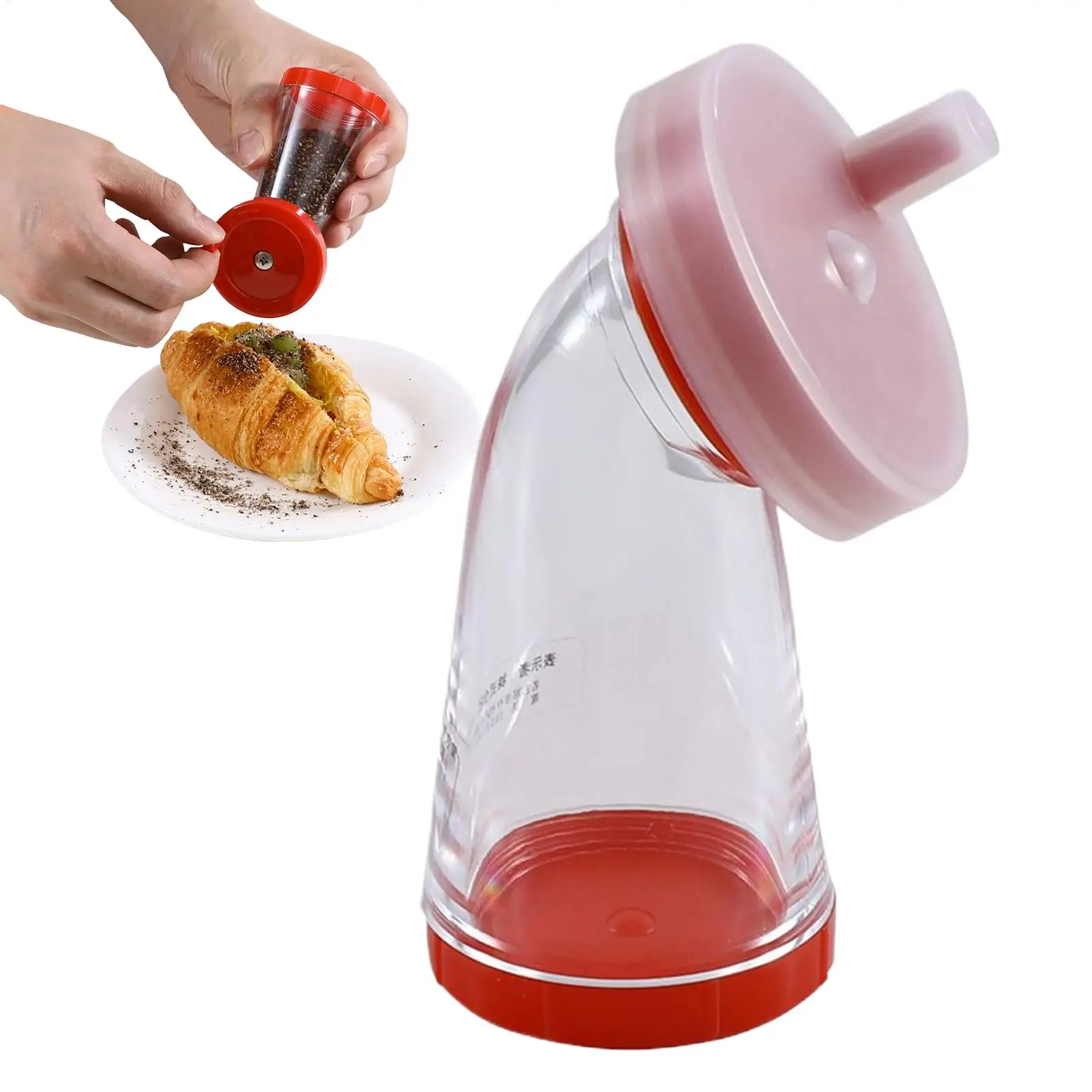 Molinillo de sésamo de manivela, molinillo de sésamo, botella, molinillo de pimienta Manual, molinillo de especias, molinillo de polvo fresado, utensilio de cocina para ensaladas