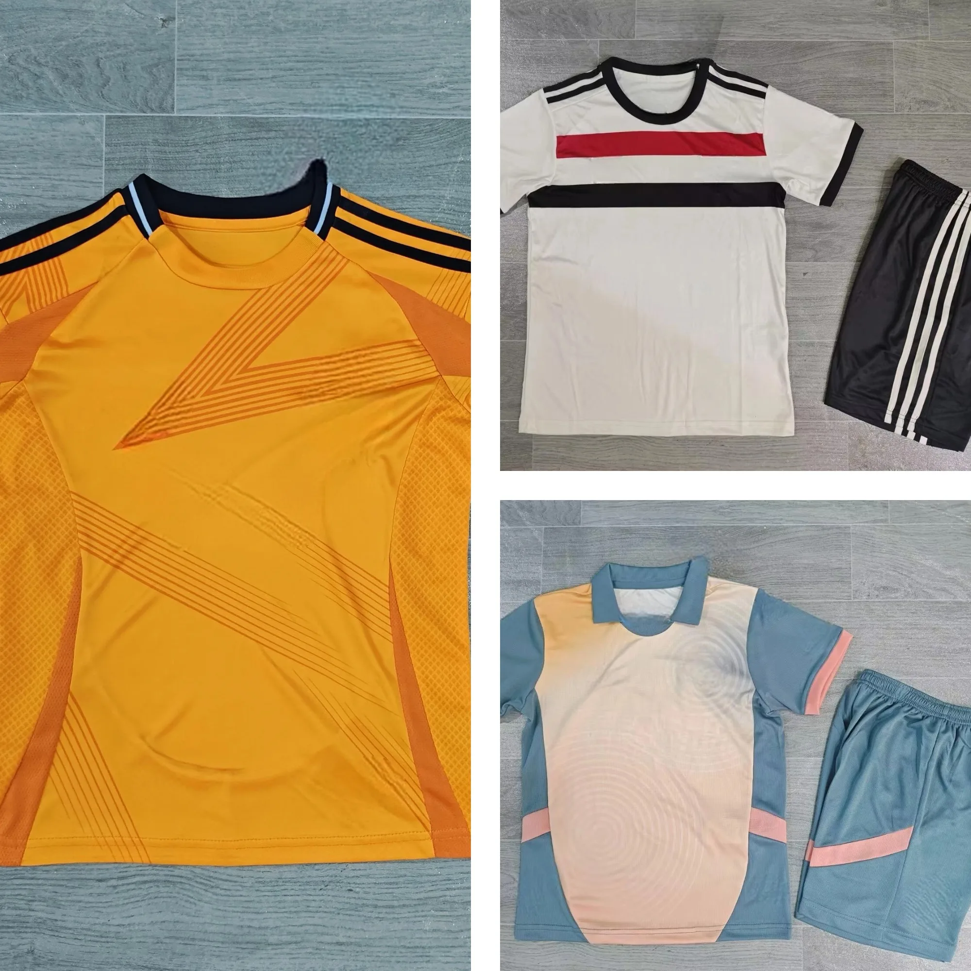 Casual short-sleeved football training suit for adults and children