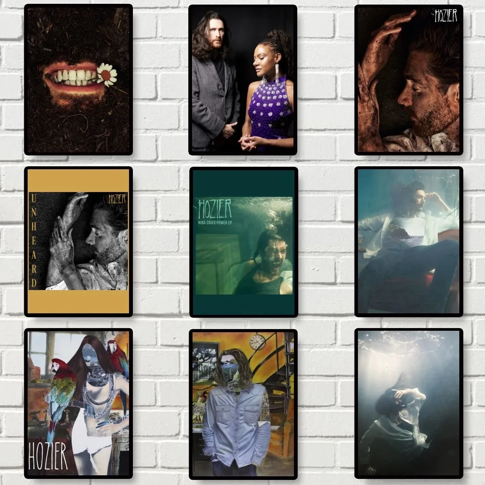 

Hozier певица, неслышный постер, галерея, печать, Самоклеящиеся украшения для дома, декоративные настенные наклейки, стикер для гостиной