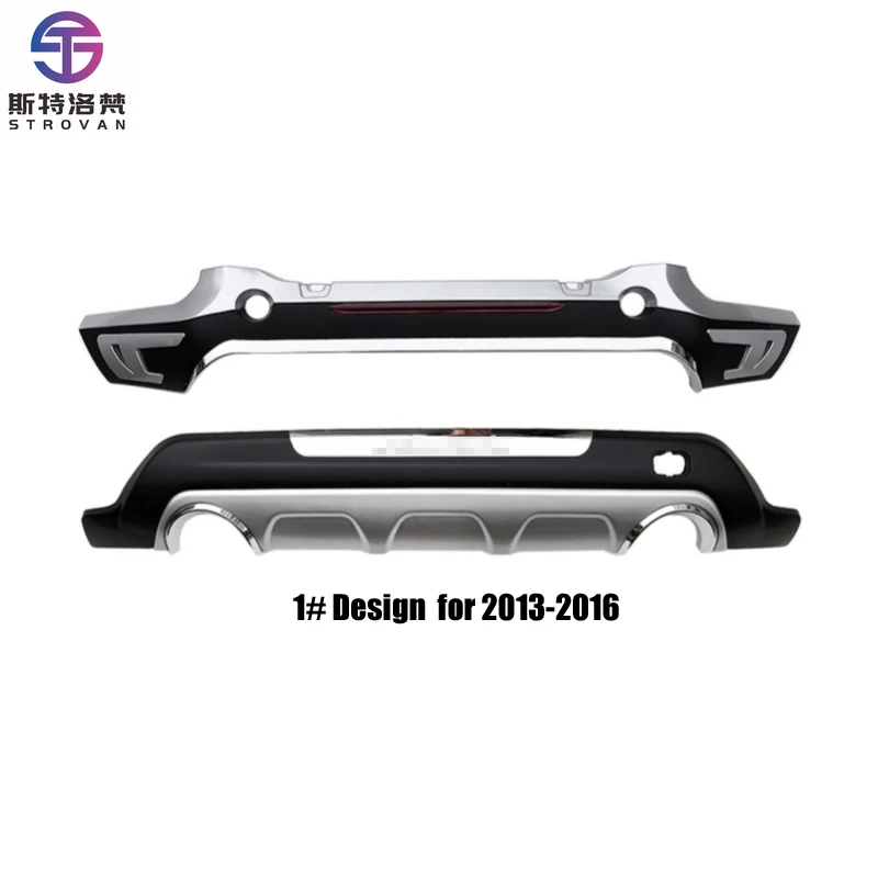 High Quality ABS Car Front+ Rear Bumper Protector Cover Guard Skid Plate Fits For Fo rd Ku ga 2013 2014 2015 2016 2017 2018