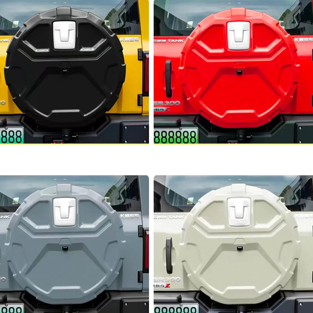 Spare Tire Cover For GWM Tank 300/L 2026 2.2MM Thick ABS Paint Waterproof Sunproof Car Spare Tire Protection Cover