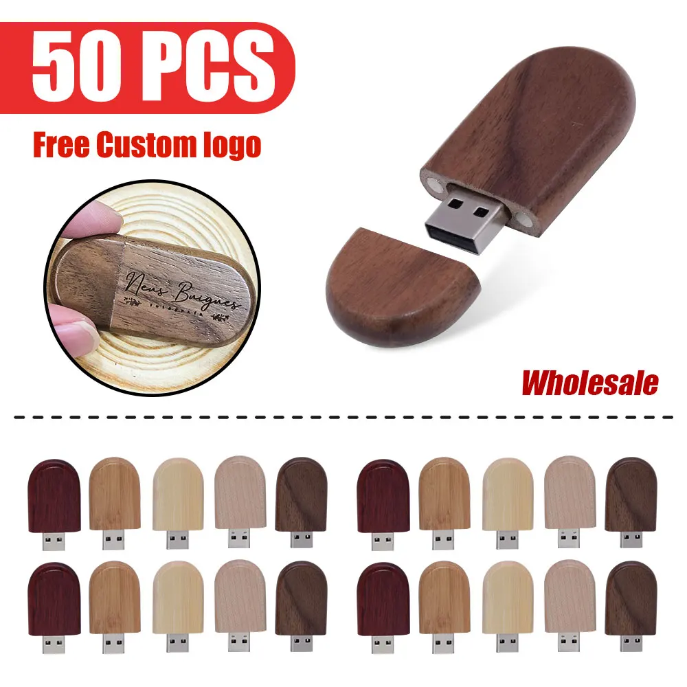 Wholesale USB Flash Drive 50PCS 2.0 Pen Drives 4GB 8GB 16GB 32GB 64GB Pendrive Usb Memory Stick Free Logo for Photography Gift