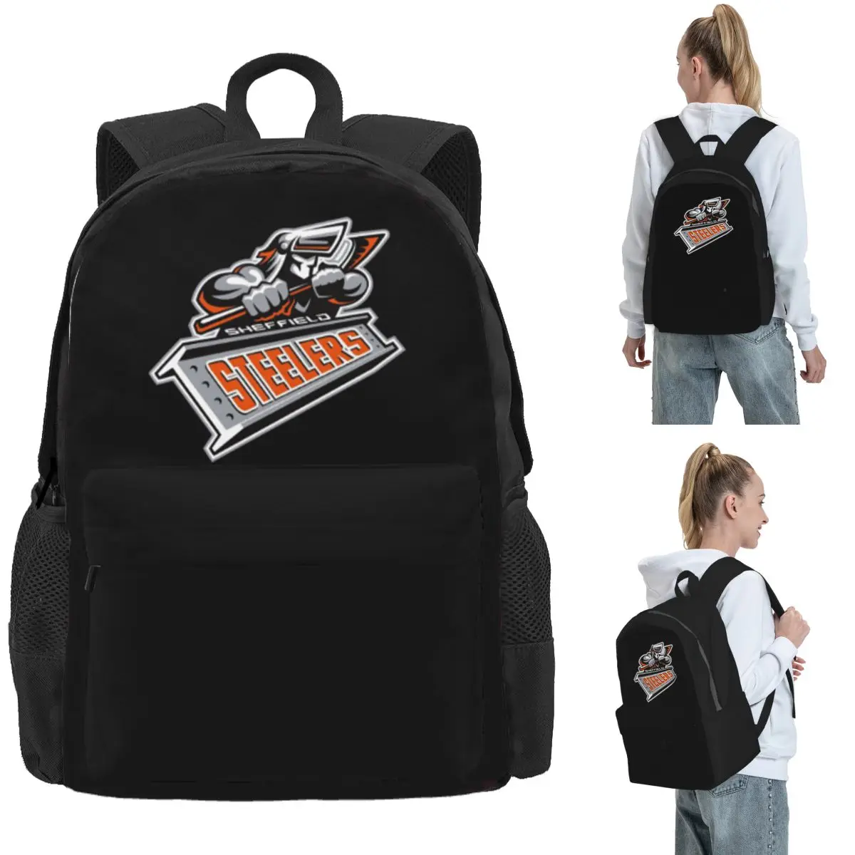 

The Sheffield Steelers Backpack Daypack Large Capacity Boys Girls BookBag School Bag Shoulder Bags for Men Women